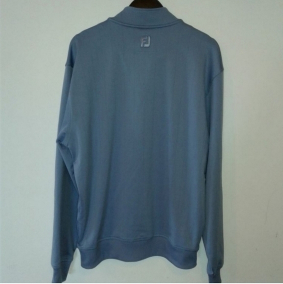 FootJoy FJ Golf 1/4 Zip Pullover Sweater Mens L sweatshirt blue tour performance - Picture 4 of 4